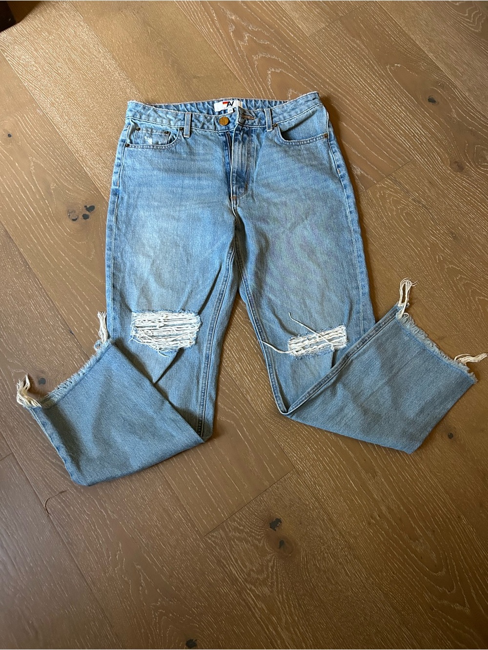 Aviator Nation Straight-Leg Jeans - Light Blue - Picture 4 of 7